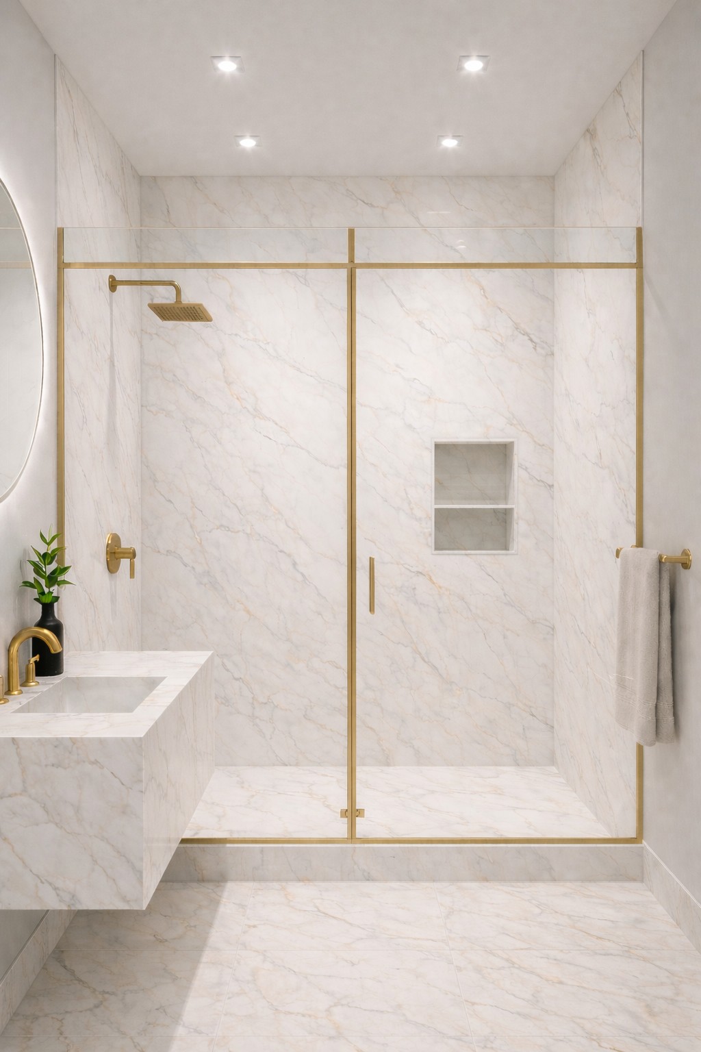 Shower with Gold